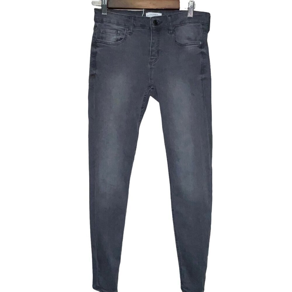 Zara Premium Denim Black Light Wash Skinny Denim Jeans Women's Size 4